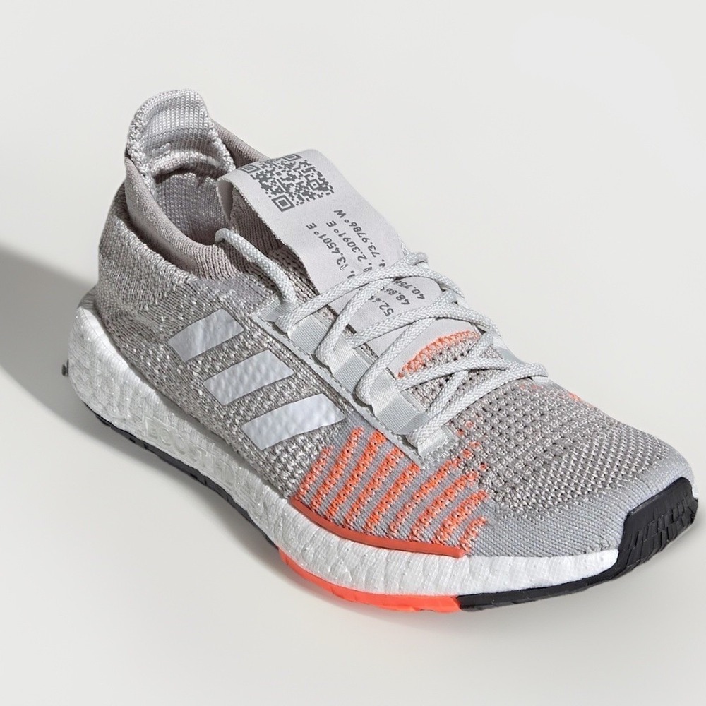 Adidas PulseBoost HD FU7342 Women SZ 5 Mesh Athletic Running Shoes Gray & Coral - Picture 10 of 16